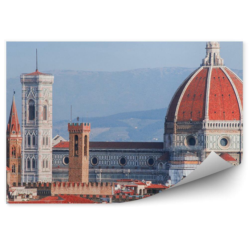 Fototapeta na ścianę katedra Santa Maria del Fiore budynki Florencja niebo wzgórze