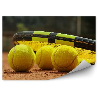 Fototapeta samoprzylepna Rakieta tenisowa piłki kort