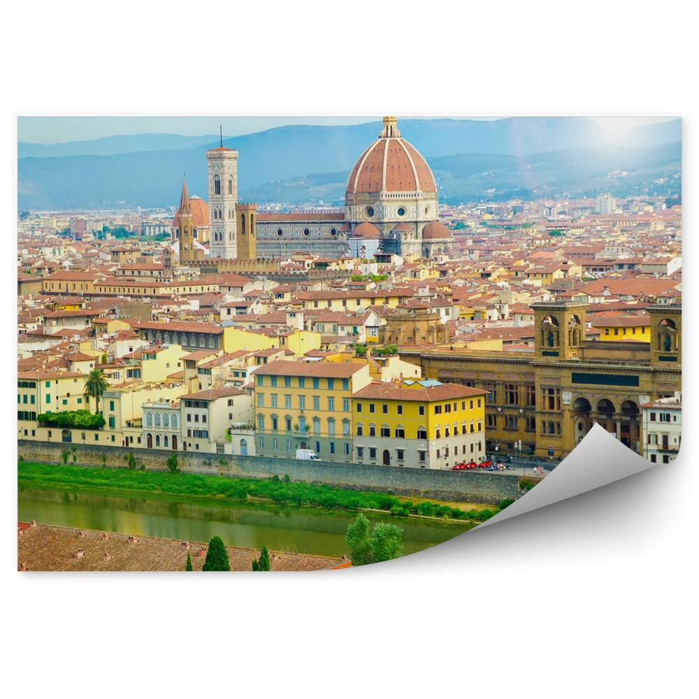 Fototapeta widok z lotu ptaka Florencja katedra Santa Maria del Fiore budynki