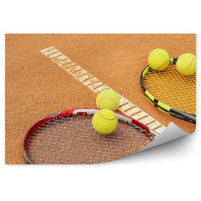 Fototapeta samoprzylepna Rakiety tenisowe piłki kort