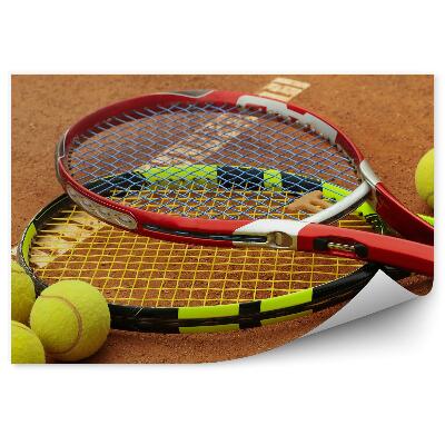 Fototapeta samoprzylepna Rakiety tenisowe piłki kort