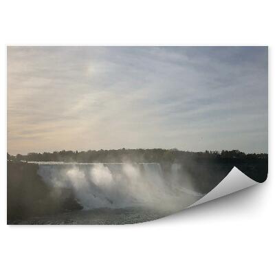 Okleina ścienna Słońce wodospady woda roślinność