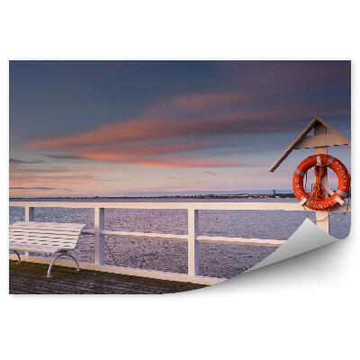 Okleina na ścianę Gdynia Polska molo woda