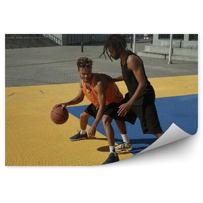 Fototapeta samoprzylepna Koszykarze boisko do koszykówki