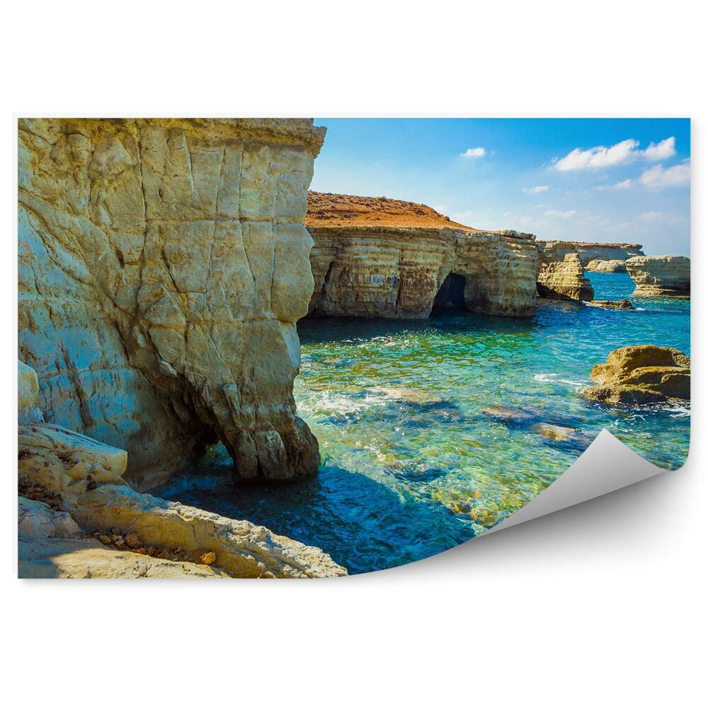 Fototapeta na ścianę Jaskinie morskie na wybrzeżu Cypr