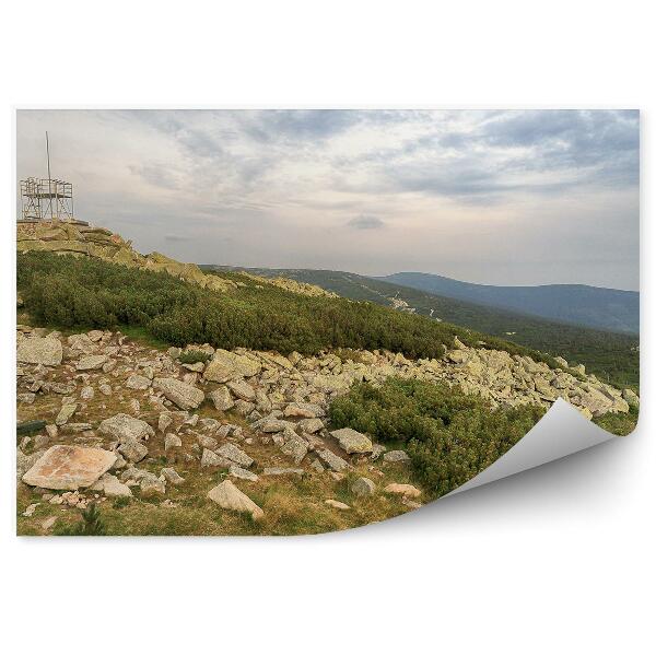 Fototapeta Pochmurne niebo góry karkonosze natura