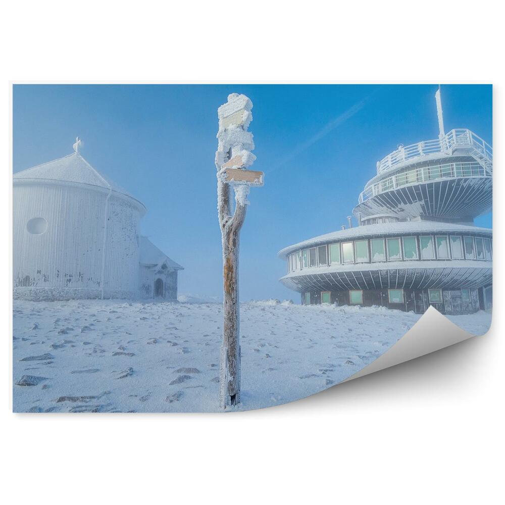 Fototapeta Architektura budynek znak zima śnieg sudety