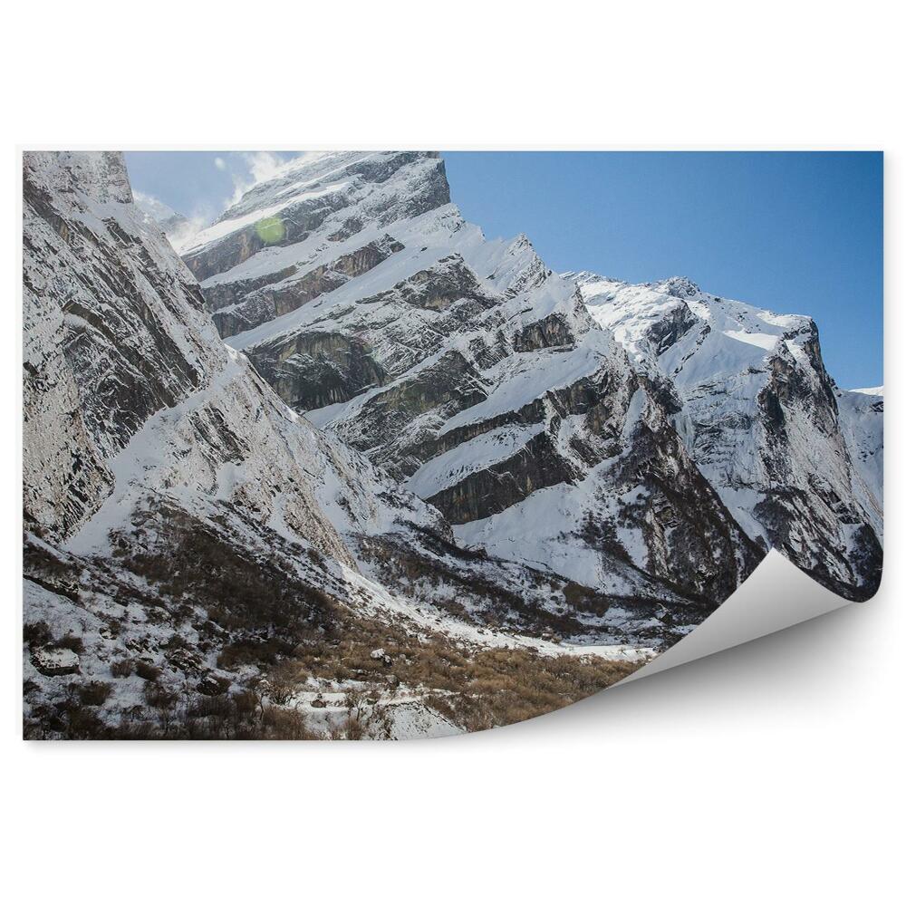 Okleina na ścianę Szczyty górskie himalaje śnieg biel