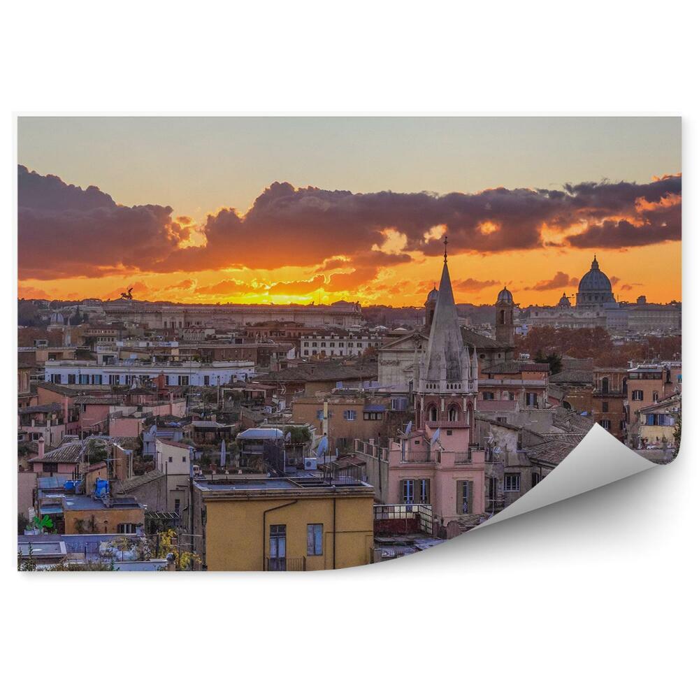 Fototapeta na ścianę widok miasto Włochy zachód słońca Rzym