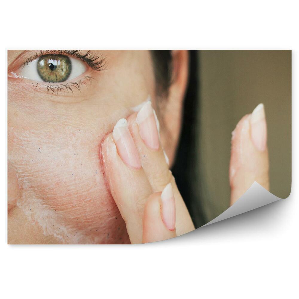 Fotopeta Oczyszczanie twarzy peeling kosmetyki pielęgnacja