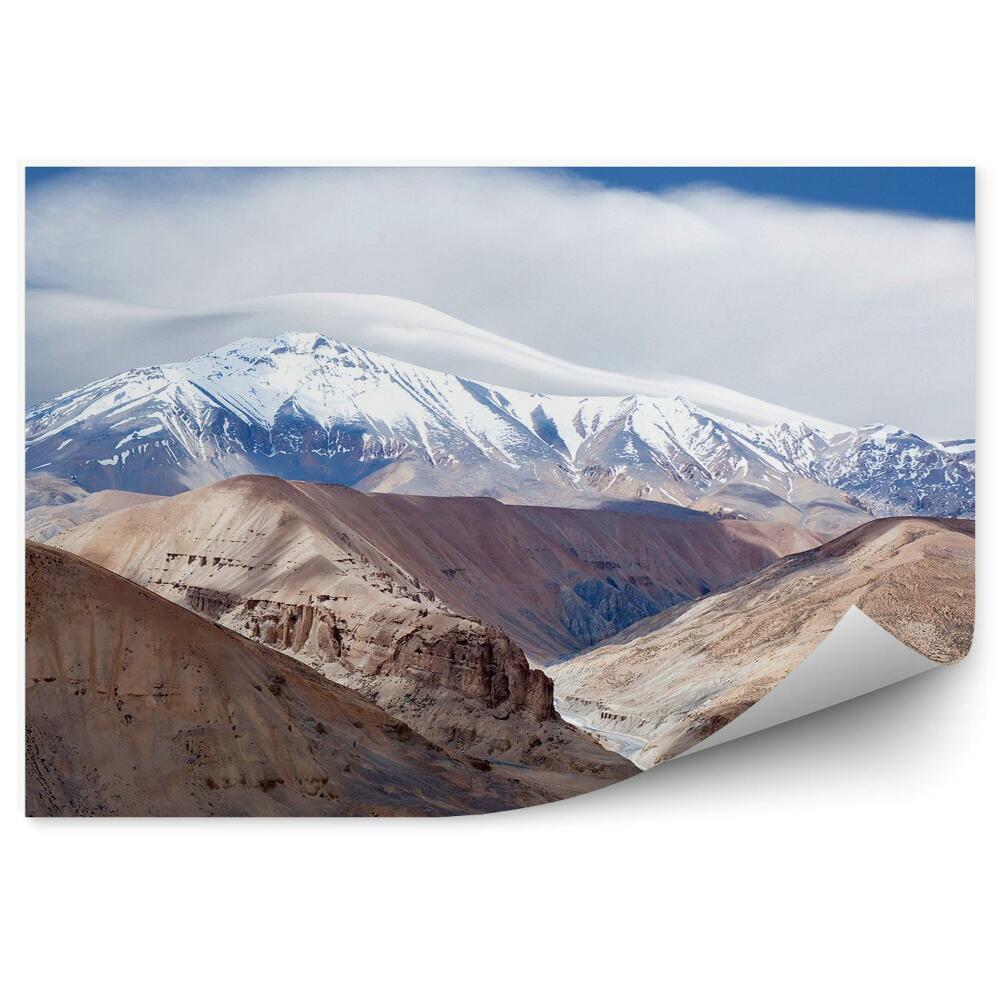 Okleina na ścianę Himalaje góry droga śnieg zima chmury niebo