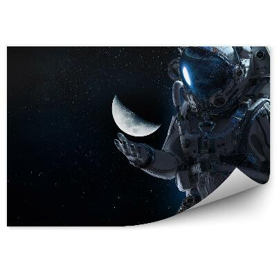 Fototapeta Astronauta piłka nożna ziemia satelita niebo gwiazdy