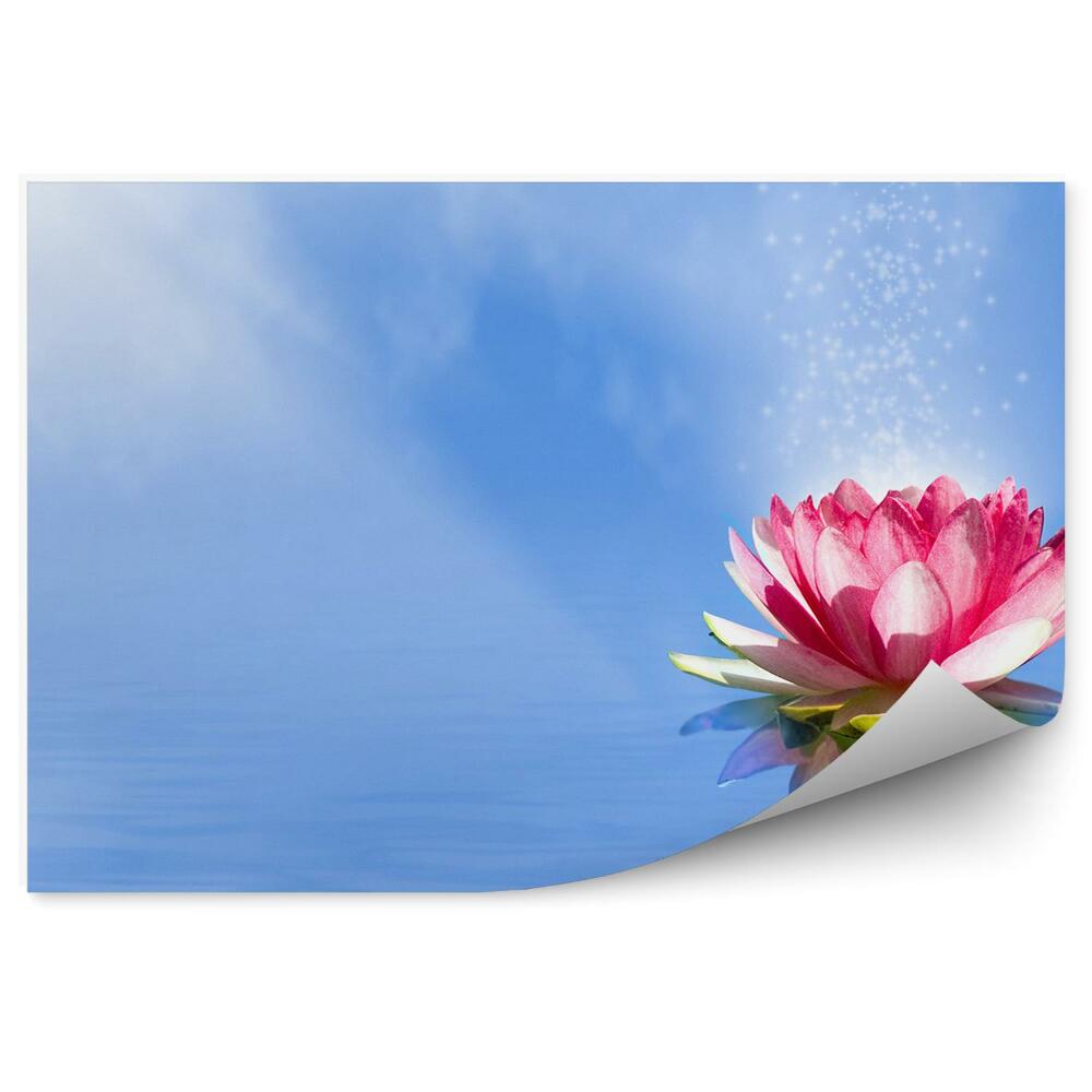 Okleina ścienna Magiczny kwiat lotosu woda niebieskie tło
