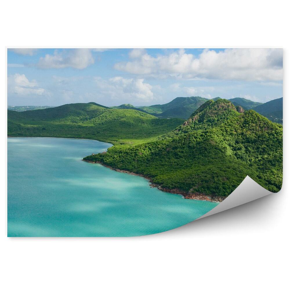 Okleina na ścianę Zielona wyspa na Morzu Karaibskim