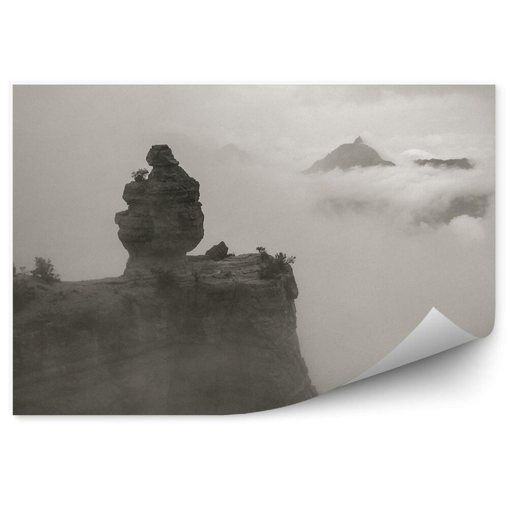 Okleina na ścianę Sepia skały wielki kanion mgła