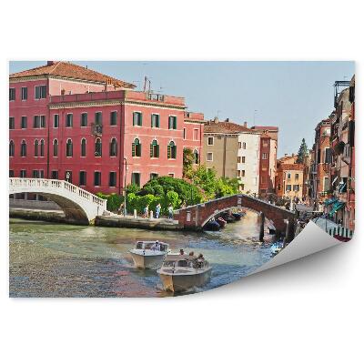 Fototapeta na ścianę budynki mosty motorówki kanał Wenecja Włochy