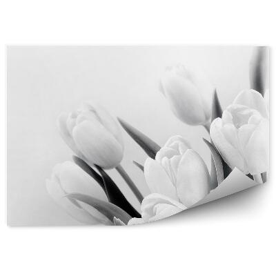 Fototapeta na ścianę Kwiaty tulipanów wzór sepia