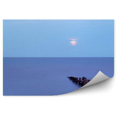 Fototapeta Morze falochron wschód słońca niebo