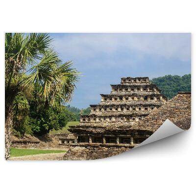 Okleina ścienna Ruiny architektura palmy natura miasto