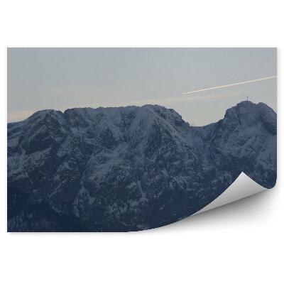 Okleina na ścianę Widok giewont góry śnieg zima tatry niebo