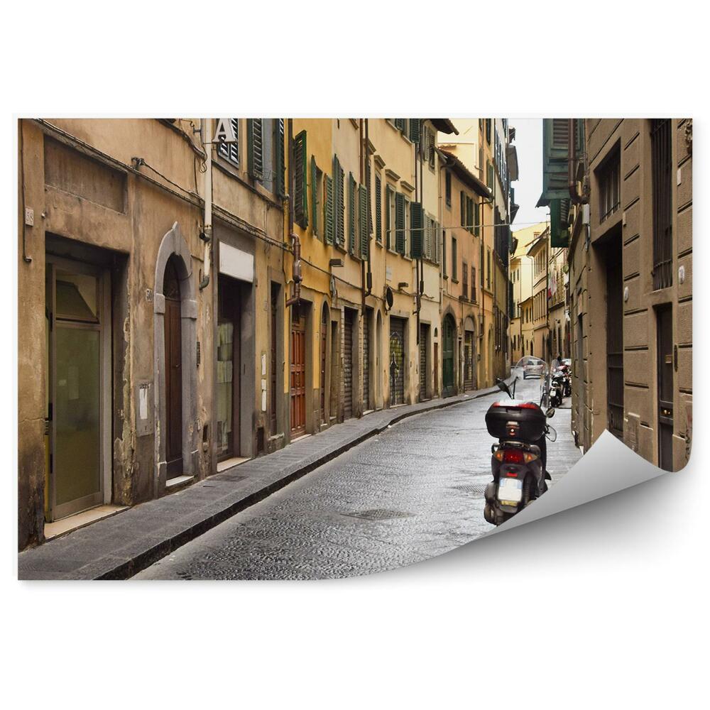 Fototapeta samoprzylepna Florencja pusta droga skuter miasto