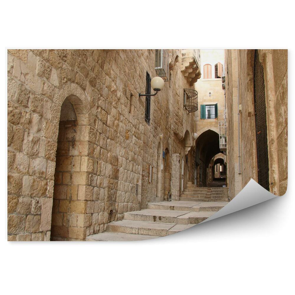 Okleina na ścianę Aleja żydowska jeruzalem