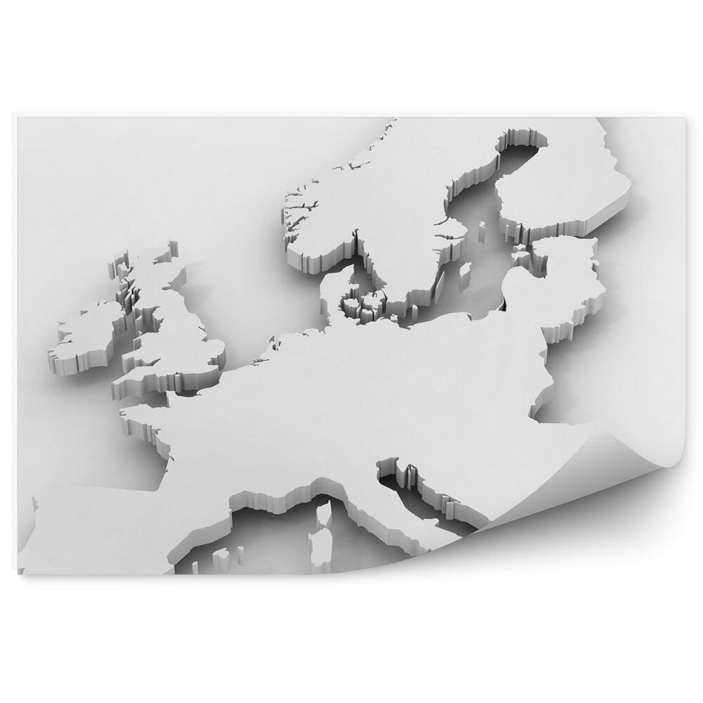 Fototapeta na ścianę Mapa europy kontur 3d