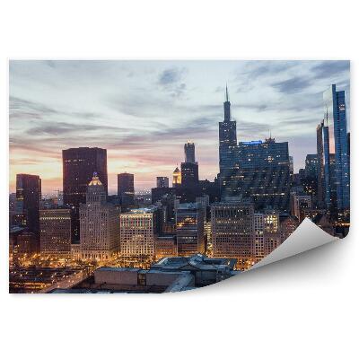Fototapeta na ścianę wieżowce światła niebo chmury Chicago