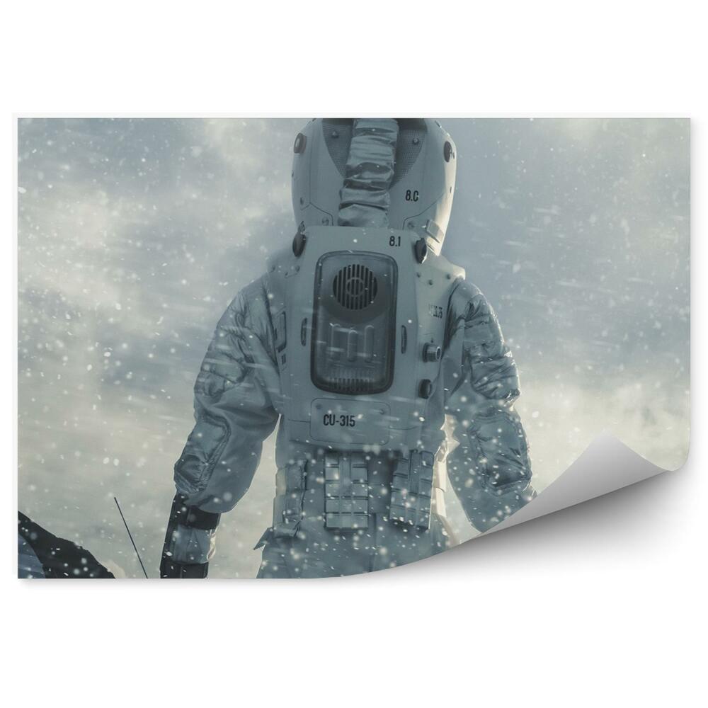 Fototapeta Astronauta stacja kosmiczna chmury niebo śnieg
