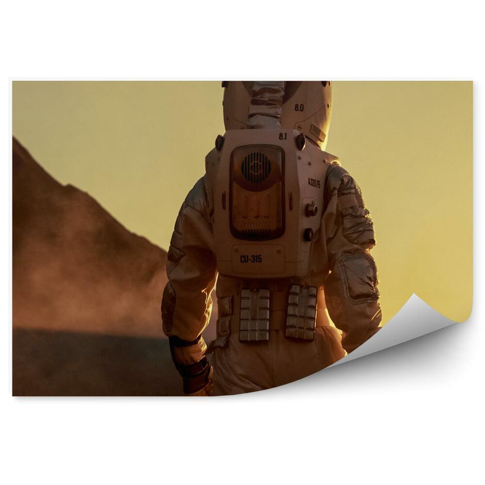 Fototapeta Astronauta spacer czerwona planeta mars