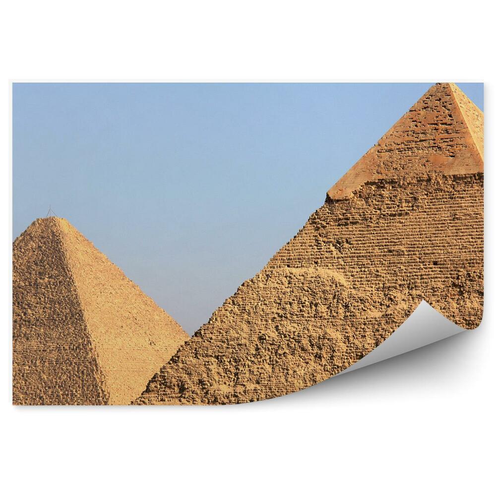 Fototapeta samoprzylepna Piasek giza piramidy błękitne niebo