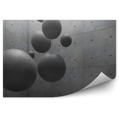 Okleina ścienna Architektura przestrzeni cement kule