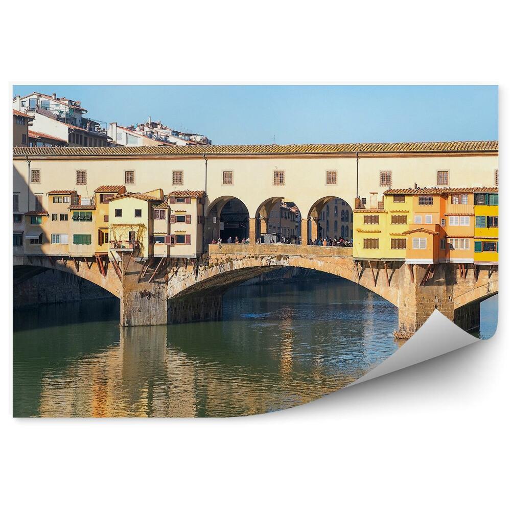 Fototapeta na ścianę most złotników rzeka budynki Florencja
