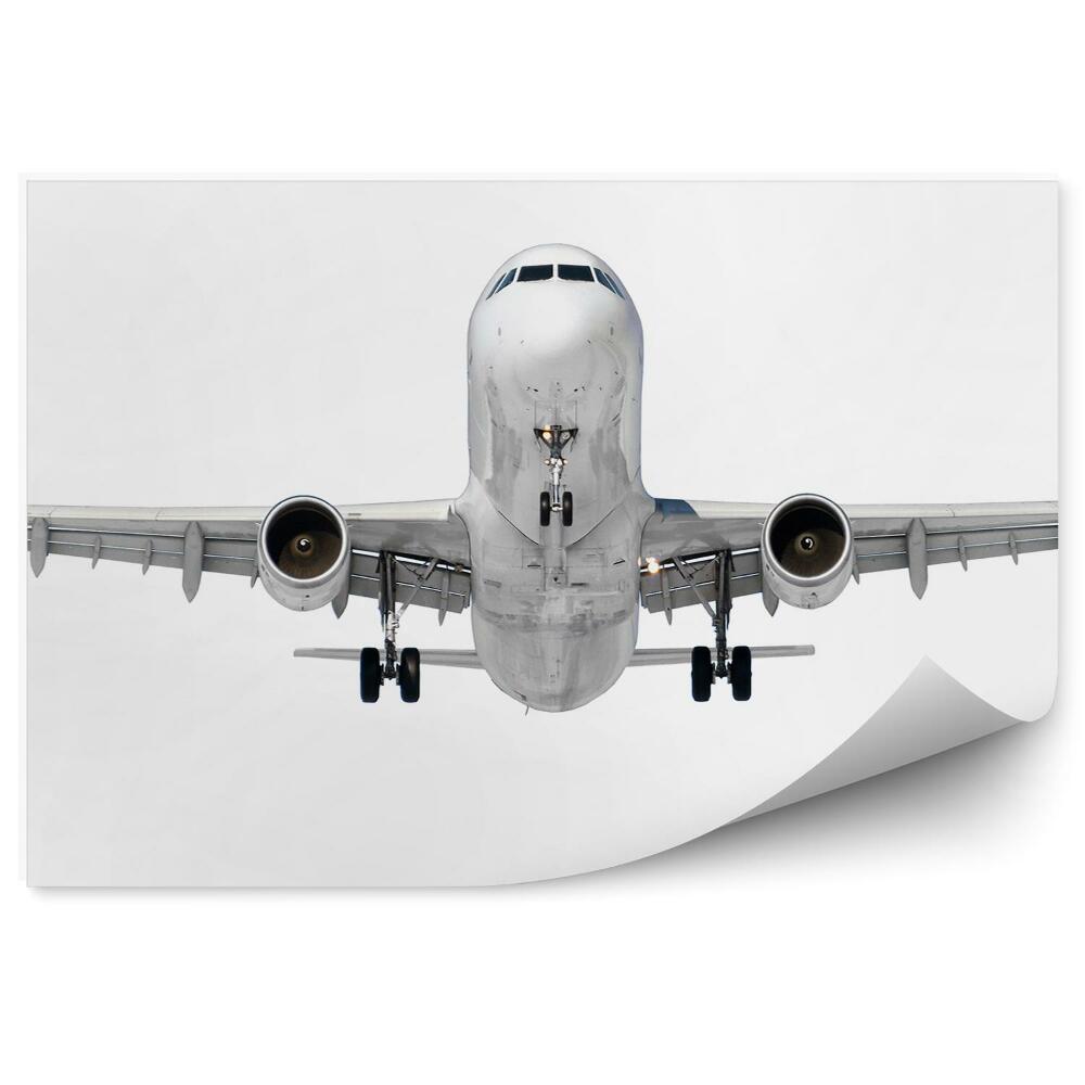 Fotopeta Samolot pasażerski widok białe tło