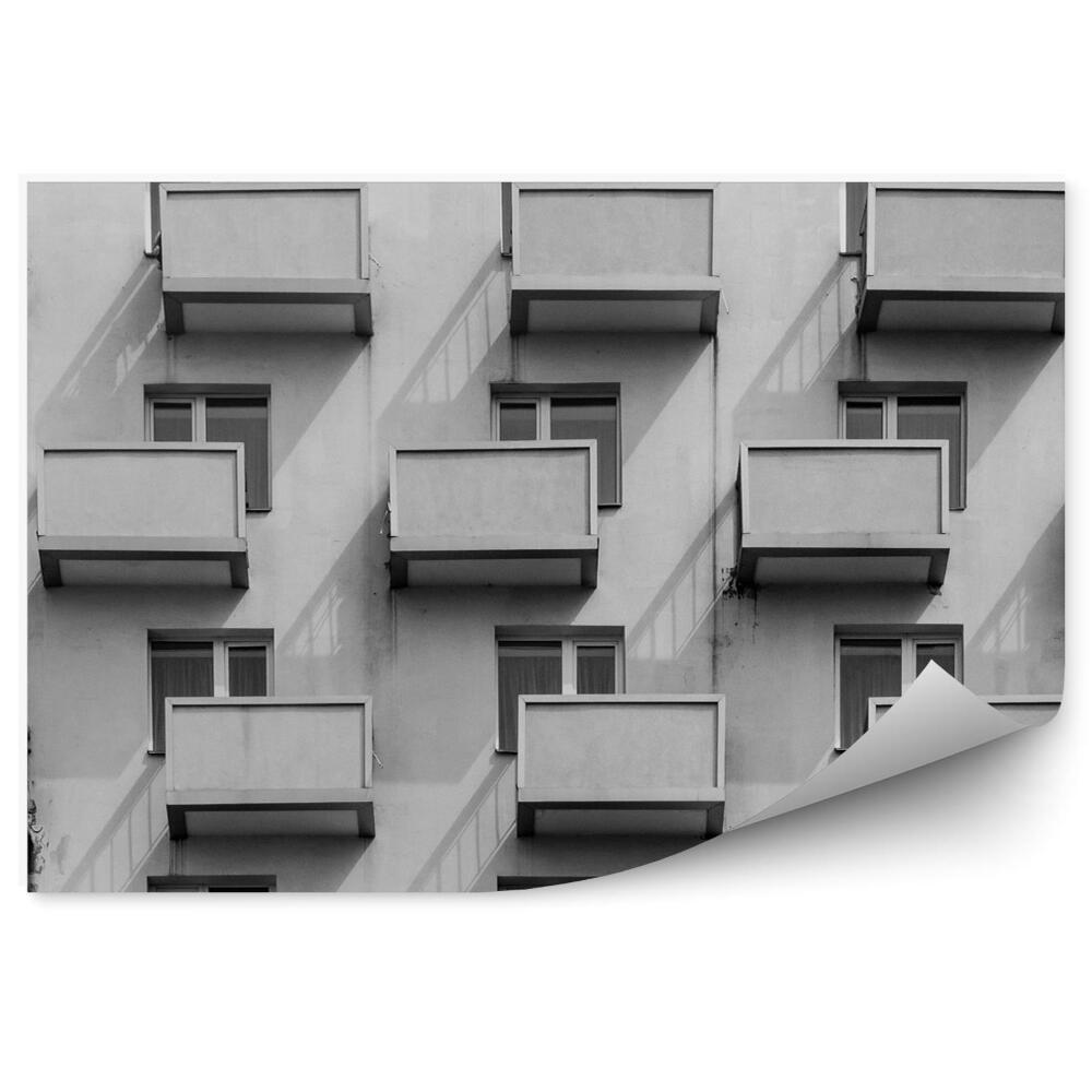 Fototapeta Budynek z identycznymi balkonami