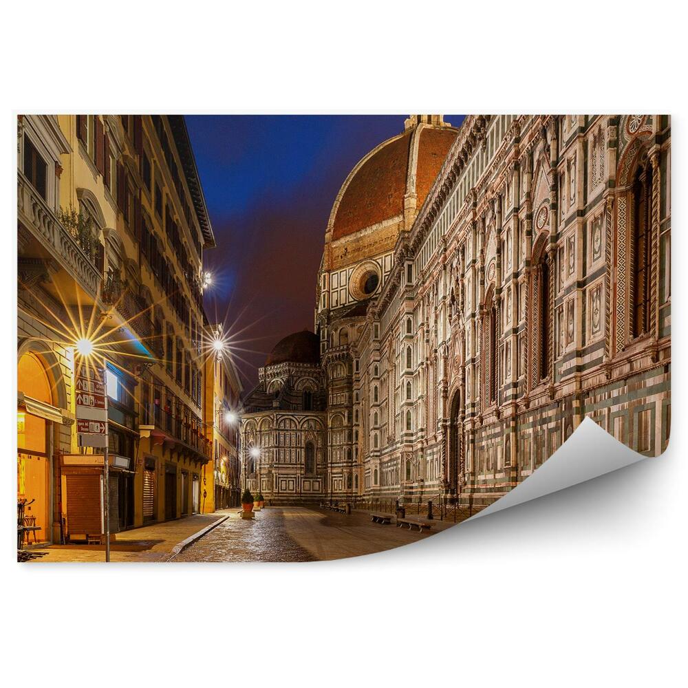 Fototapeta na ścianę plac Michała Anioła budynki Florencja uliczka światła