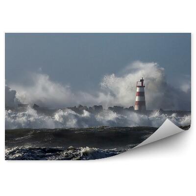 Fototapeta na ścianę Spienione wysokie rozbijające się fale