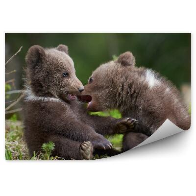 Okleina ścienna Niedźwiadki w lesie