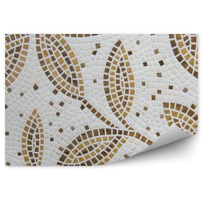 Okleina ścienna Mozaika brązowe listki