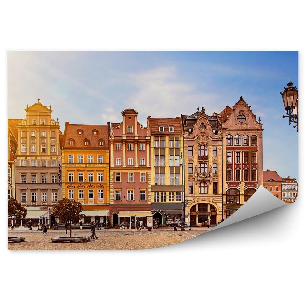 Fototapeta centralny plac targowy Wrocław budynki ludzie
