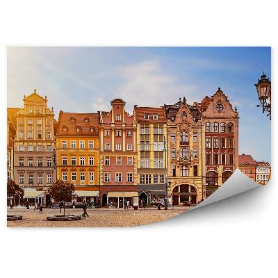 Fototapeta centralny plac targowy Wrocław budynki ludzie