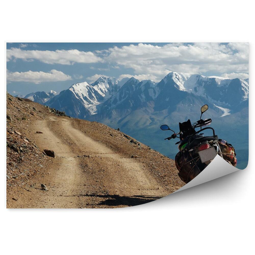 Fototapeta na ścianę Motocykl enduro na górskiej drodze