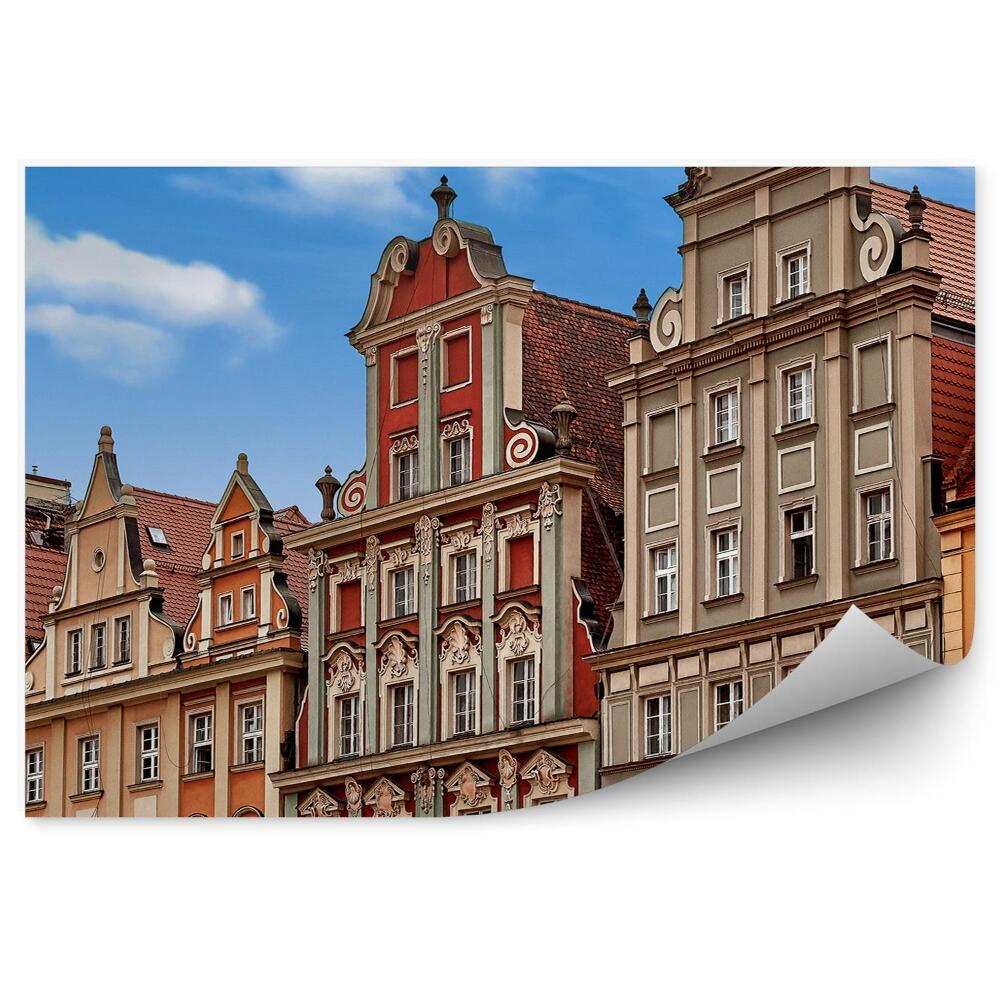 Fototapeta stary centralny plac targowy Wrocław budynki niebo chmury