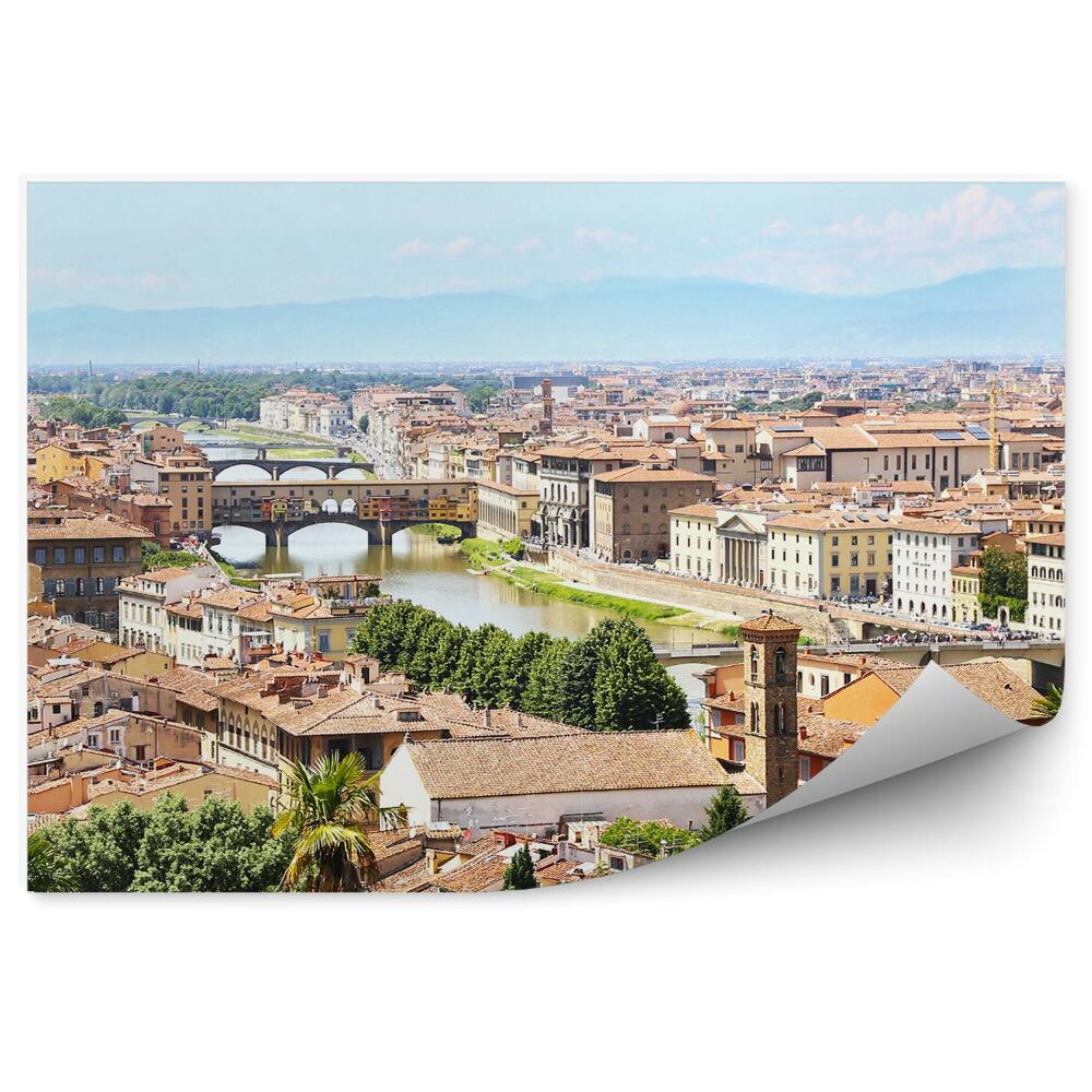 Fototapeta na ścianę widok z lotu ptaka most złotników Florencja