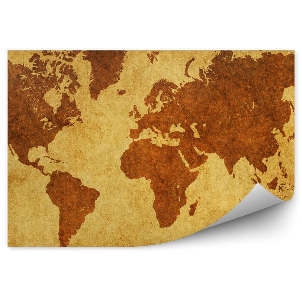 Fototapeta na ścianę Stara mapa świata kontury