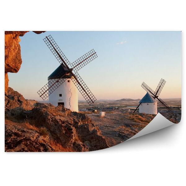 Fototapeta Hiszpania wiatraki skały krajobraz