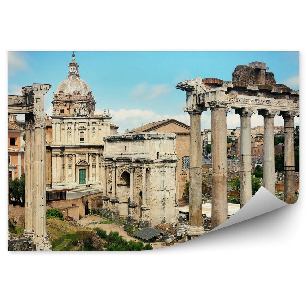Fototapeta na ścianę ruiny Rzym niebo chmury
