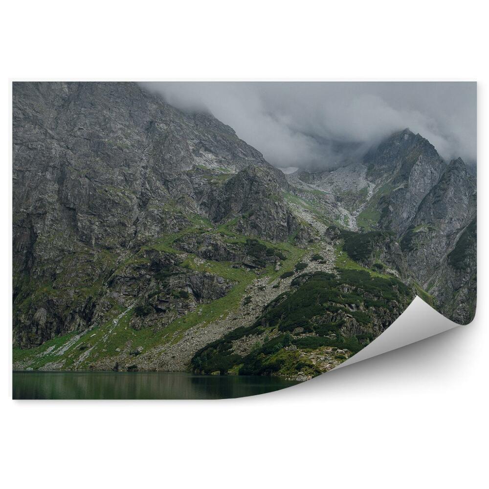 Okleina na ścianę Tatry mgliste góry jezioro