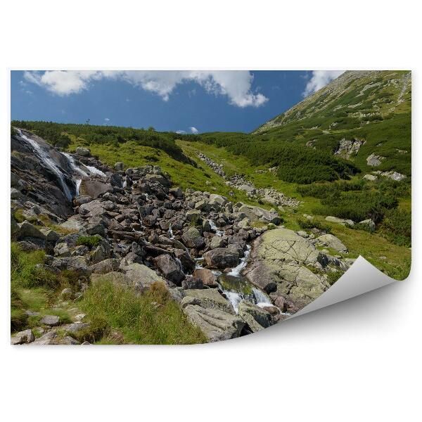 Okleina ścienna Wodospad Tatry lato Polska natura