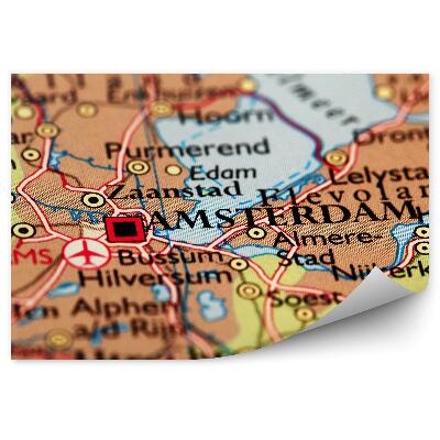 Fototapeta na ścianę Amsterdam mapa tekstura materiał